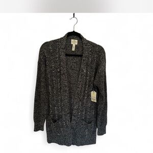 St. John's Bay Gray and Black Knit Sweater